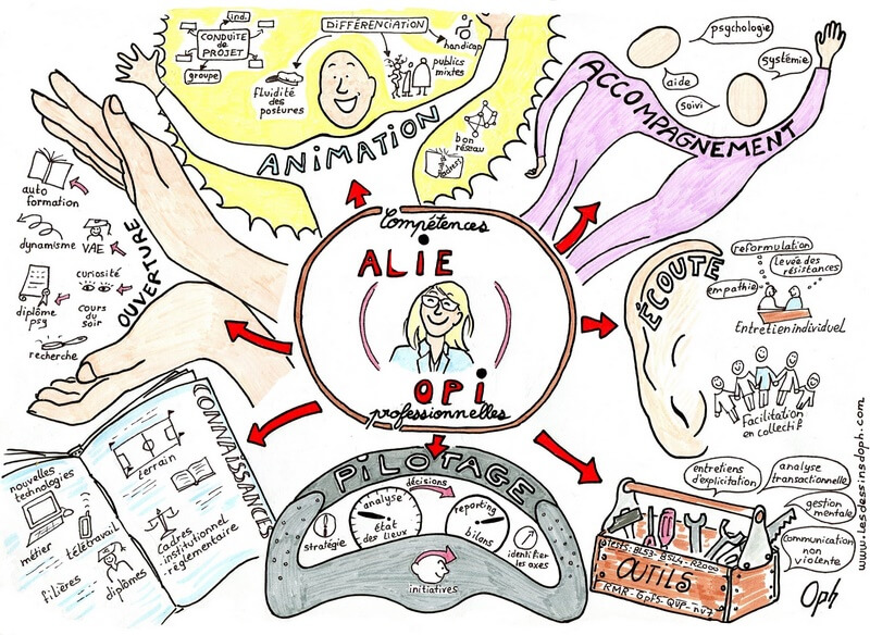 CV dessiné compétences lesdessinsdoph