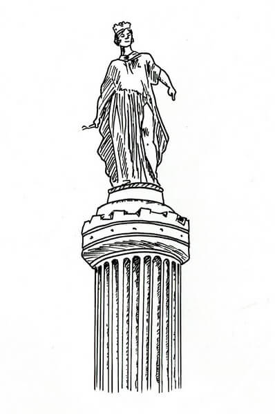 Dessin monument Oph Ophélie Glorieux