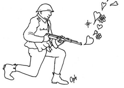 soldat fleur dessin Nord France Ophélie Glorieux